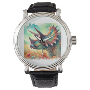Triceratops 210724AREF145 - Watercolor Watch