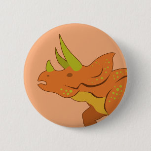 Triceratops 6 Cm Round Badge