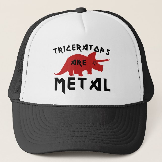 Triceratops are Metal Trucker Hat (Front)