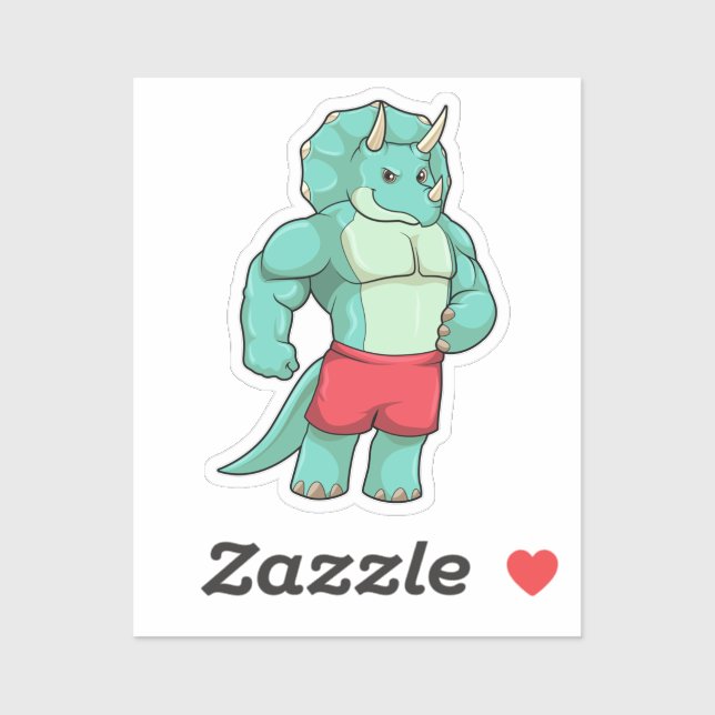 Triceratops as Bodybuilder at Bodybuilding (Sheet)