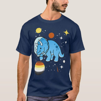 Triceratops Astronaut Gay Bear Pride  T-Shirt