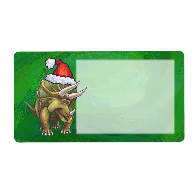 Triceratops Christmas Green (Front)