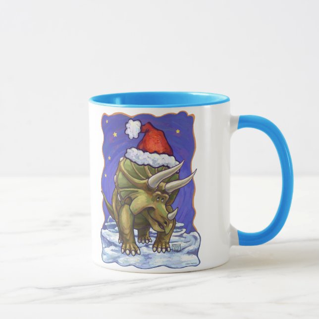 Triceratops Christmas Mug (Right)