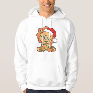 Triceratops Christmas Winter Animals Holiday Dinos Hoodie
