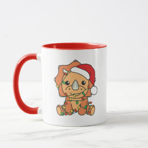 Triceratops Christmas Winter Animals Holiday Dinos Mug