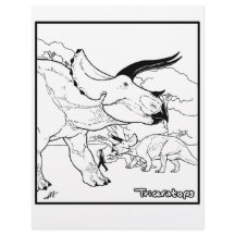 Triceratops - Colouring Page.