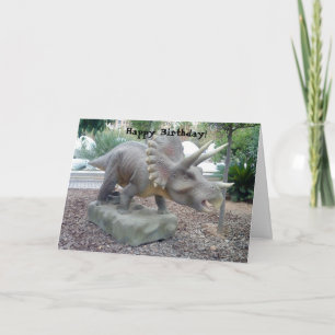 Triceratops Dinosaur Birthday Card
