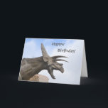 Triceratops Dinosaur Card<br><div class="desc">This birthday card features a triceratops dinosaur with the saying "Happy Birthday To A Dino-Mite kid!</div>