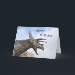 Triceratops Dinosaur Card<br><div class="desc">This birthday card features a triceratops dinosaur with the saying "Happy Birthday To A Dino-Mite kid!</div>
