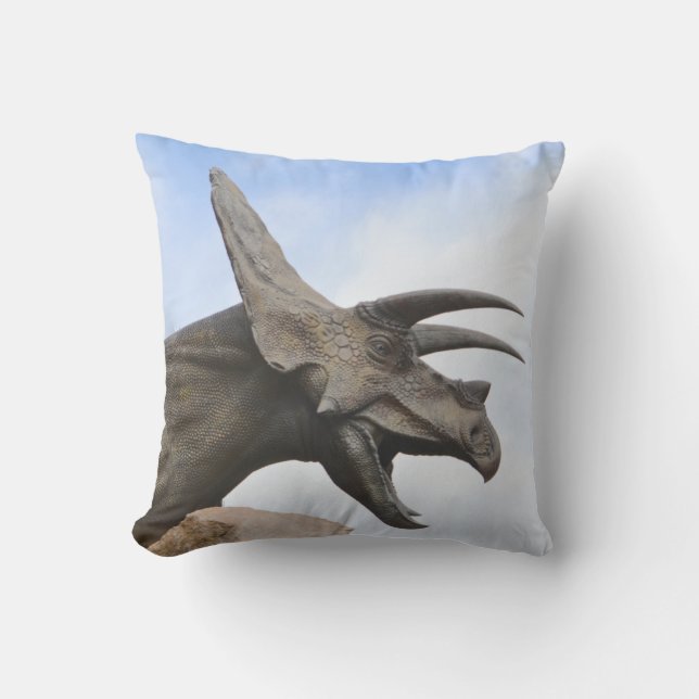 Triceratops Dinosaur Cushion (Front)