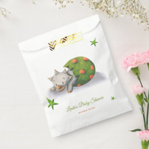 Triceratops Dinosaur Hatching Neutral Baby Shower Favour Bag
