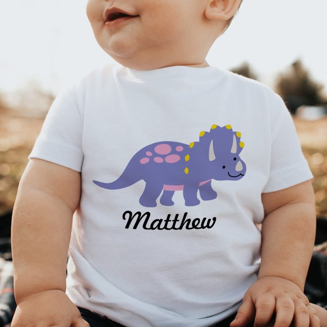 Triceratops Dinosaur Kid Boy Personalized Shirt (Creator Uploaded)
