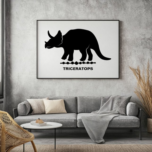 Triceratops Dinosaur Silhouette Poster (Creator Uploaded)
