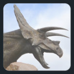 Triceratops Dinosaur Square Sticker<br><div class="desc">These stickers would make great party favours for a child's birthday!</div>