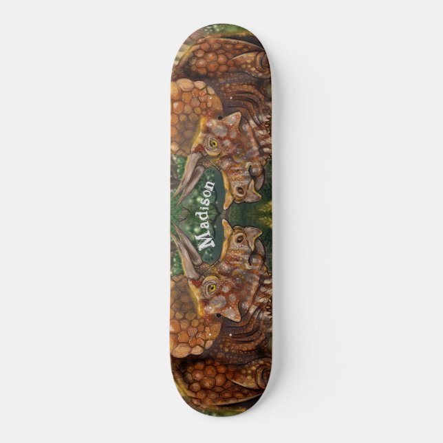 Triceratops Forest Skateboard (Front)