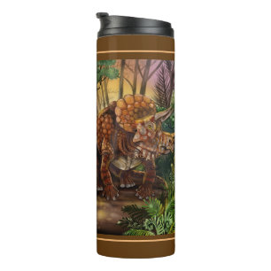 Triceratops Forest Thermal Tumbler