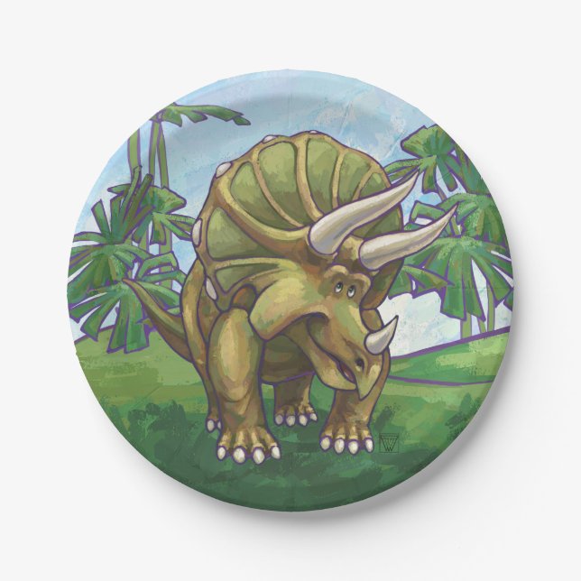 Triceratops Gifts & Accessories Paper Plate (Front)