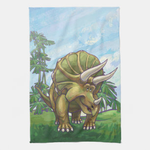 Triceratops Gifts & Accessories Tea Towel