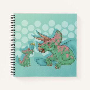 Triceratops Giving Flowers Notebook