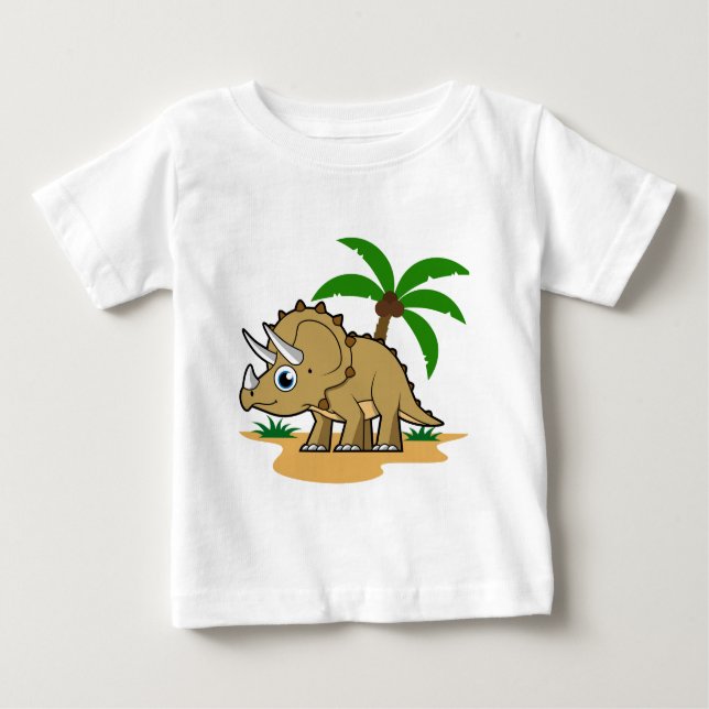 Triceratops In A Tropical Climate. Baby T-Shirt (Front)