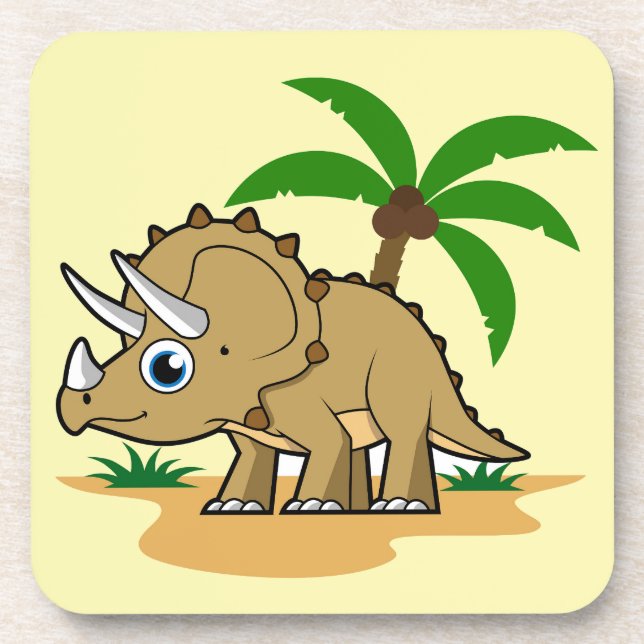 Triceratops In A Tropical Climate. Coaster (Front)