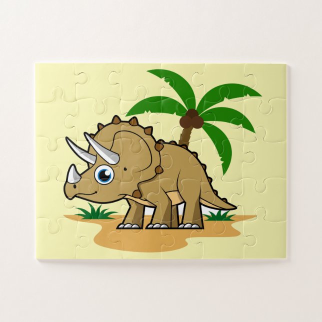Triceratops In A Tropical Climate. Jigsaw Puzzle (Horizontal)