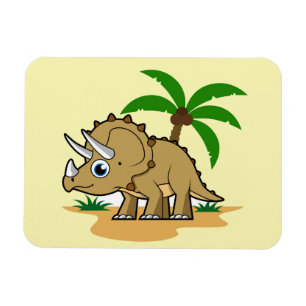 Triceratops In A Tropical Climate. Magnet