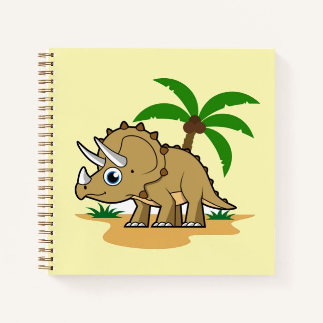 Triceratops In A Tropical Climate. Notebook (Front)