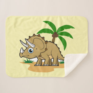 Triceratops In A Tropical Climate. Sherpa Blanket