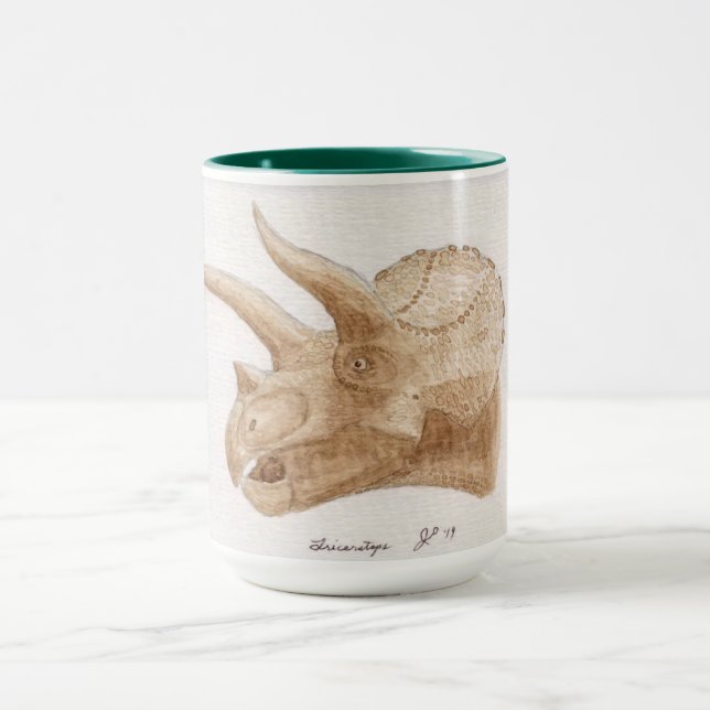 Triceratops Jumbo Coffee Mug (Center)