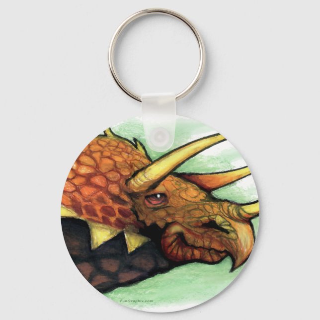 Triceratops Key Ring (Front)