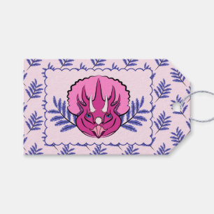 Triceratops Pretty Pink Dinosaur Gift Tags