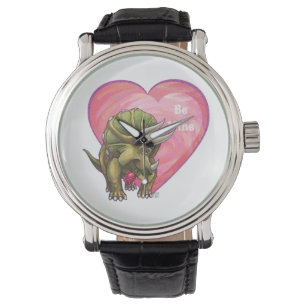 Triceratops Red Rose Heart Watch