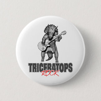 Triceratops Rocks 6 Cm Round Badge