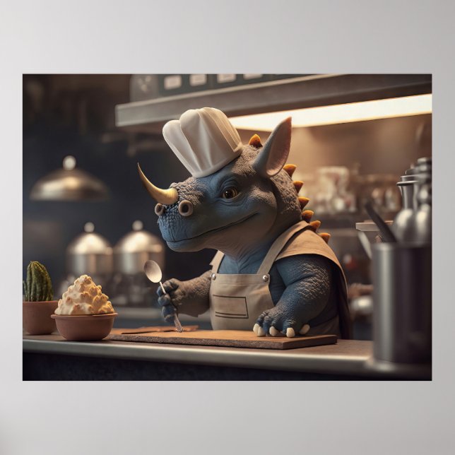 Triceratops short order cook poster (Front)