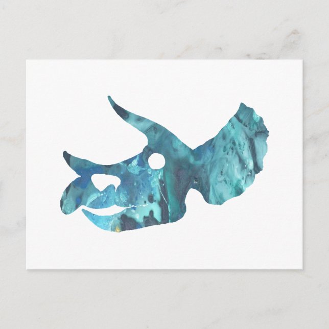 Triceratops Skull Art Postcard (Front)