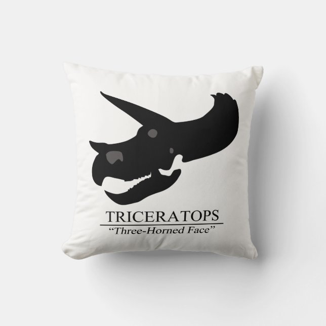 Triceratops Skull Cushion (Front)