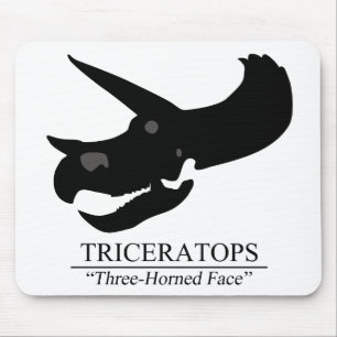 Triceratops Skull Mouse Pad