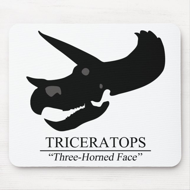 Triceratops Skull Mouse Pad (Front)