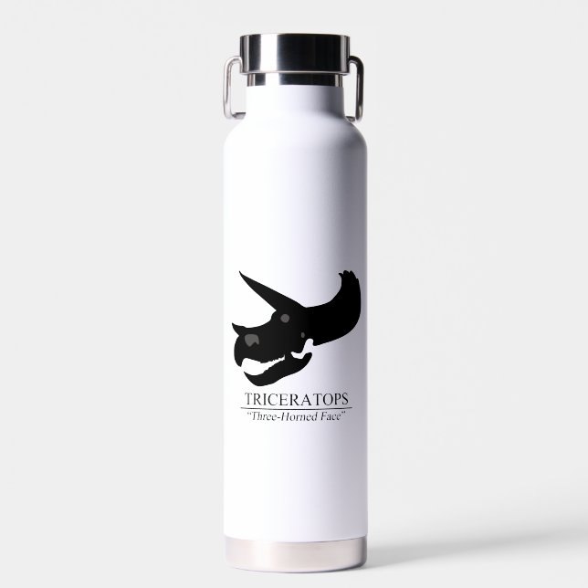 Triceratops Skull Water Bottle (Front)
