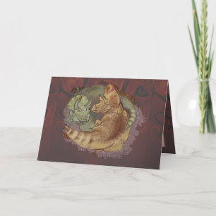 Triceratops Snuggles Valentine Card