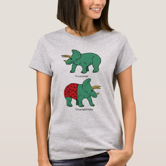 Triceratops & Tricerabottoms T-Shirt (Front)