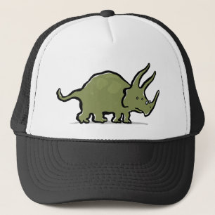 triceratops wearing glasses trucker hat