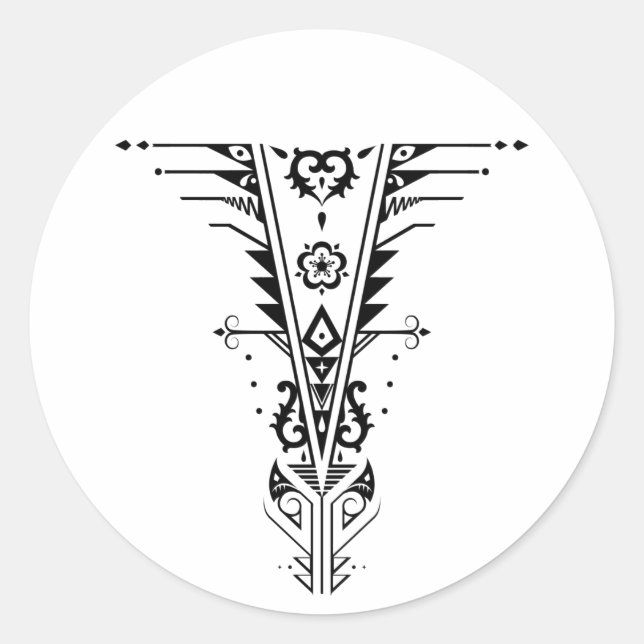 trichotomy tristack classic round sticker (Front)