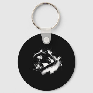Trick Jump Nose Grab Snowboarding  Key Ring