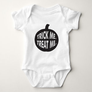 Trick Me Treat Me B/W Baby Bodysuit