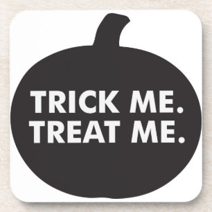 Trick Me Treat Me, Black White Coaster