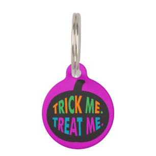 Trick Me Treat Me, Halloween Multi-Colour Pet Tag