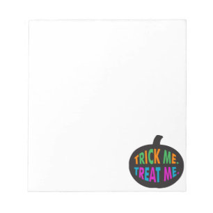Trick Me Treat Me Multi-Colour Notepad