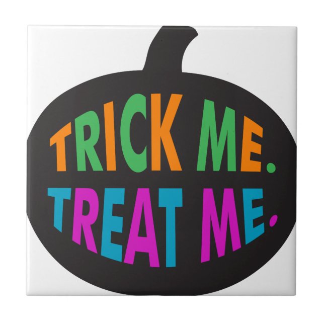 Trick Me Treat Me Multi-Colour Tile (Front)